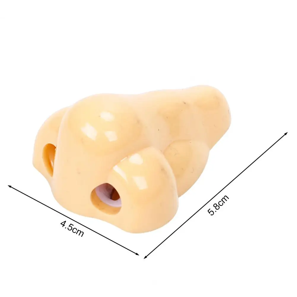 2Pcs 재미 있은 코 연필깎이 현실적인 모양의 컴팩트 사이즈 휴대용 참신한 펜깎이 학교 문구 선물