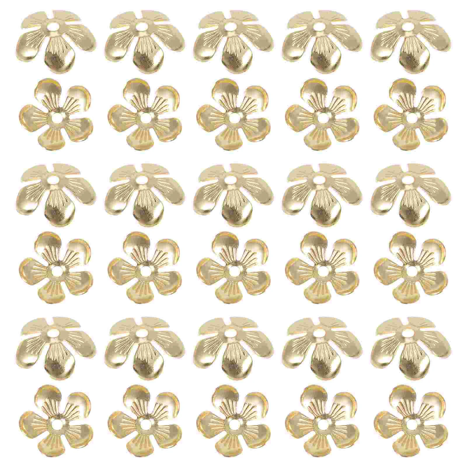 

50Pcs Copper Flower Charms Chineses Hairpin Flower Charm Jewelry Making Flower Charms DIY Hairpin Accessories ( Golden )