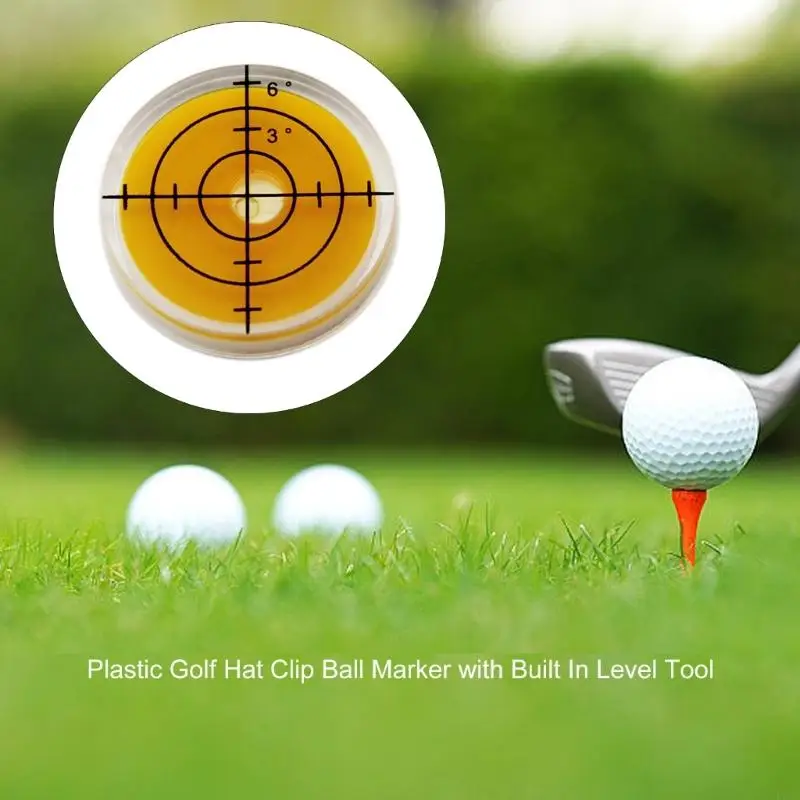 P0UB Golfball Marker Golfs Putting Aid Round Bubble Levels High Reader