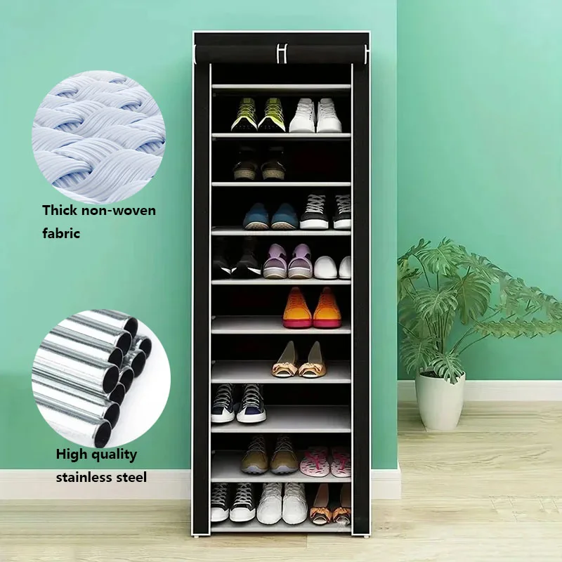 Fabric Shoe Cabinet Dustproof Shoe Storage Rack Organizer Multilayer Nonwovens Home Space-saving Cabinets Shoes Shelf