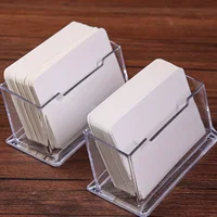 2psc Fashion acrylic desktop card holder Creative organizer, office desktop accessories, stationery travel organizer 1