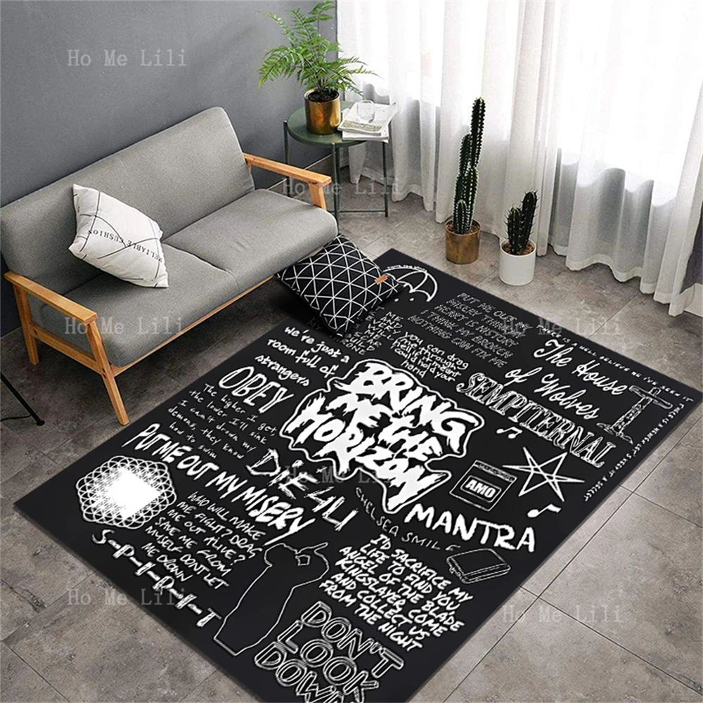 Retro Unique Rock Band Music Legs Stone Sour Carpet Tappetino In Flanella Antiscivolo