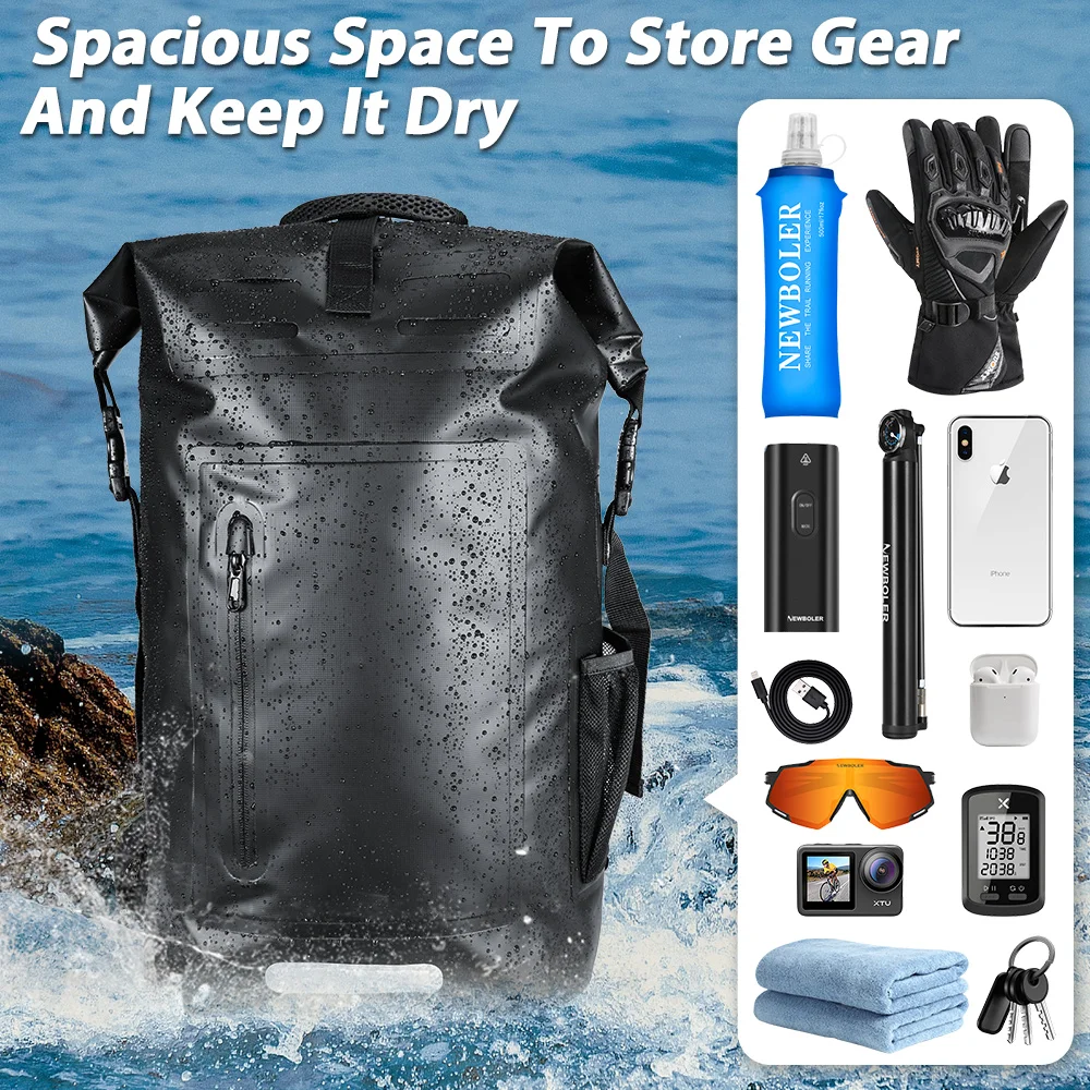NEWBOLER Large Capacity Swimming Waterproof Backpack, Beach, Drifting, Surfing, Diving, Waterproof Backpack 35L Dry Pack 5