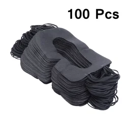 VR Eye Mask Covers - 100/50 Pack, Disposable, Sweat - Absorbent, Breathable Face Protection (Black 100PCS)