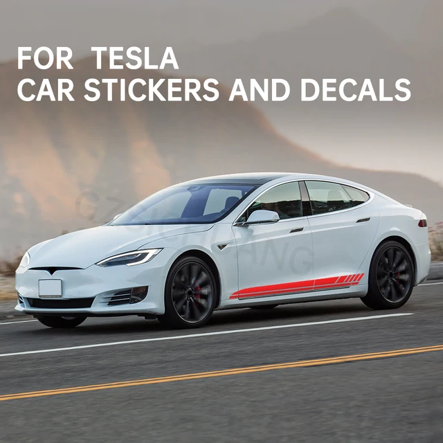 Car Stickers Racing Sports Stripe Decals Vinyl Film Sticker For Tesla Model  S Space X Letter Stickers Model Y Model3 Accessories - AliExpress