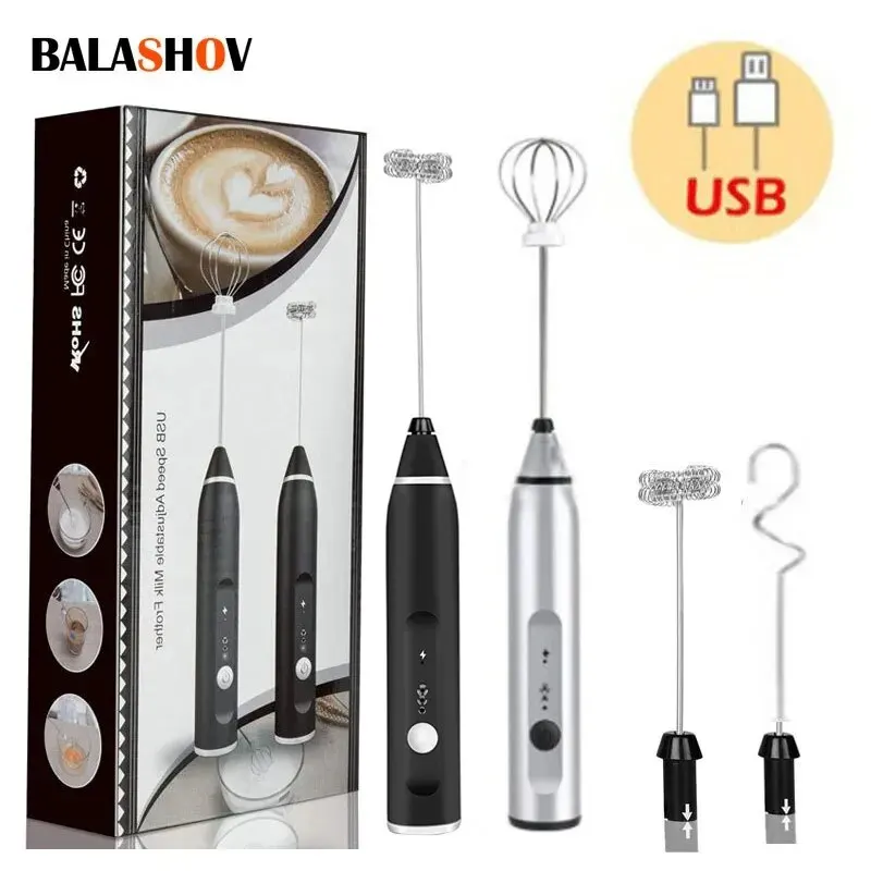 المحمولة الكهربائية الحليب Frothers خلاط يدوي USB صانع القهوة الصغيرة خفقت خلاط كابتشينو كريم خافق البيض خلاط طعام