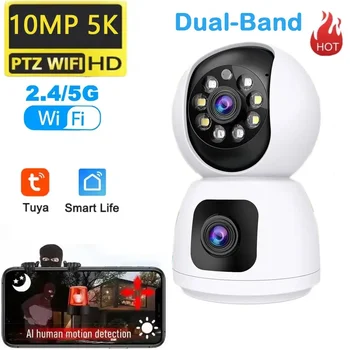 Tuya 5G 8MP 10MP WiFi Camera Smart Home Wireless IP Surveillance Camera AI Detect Automatic Tracking Security Baby Monitor Tuya 1