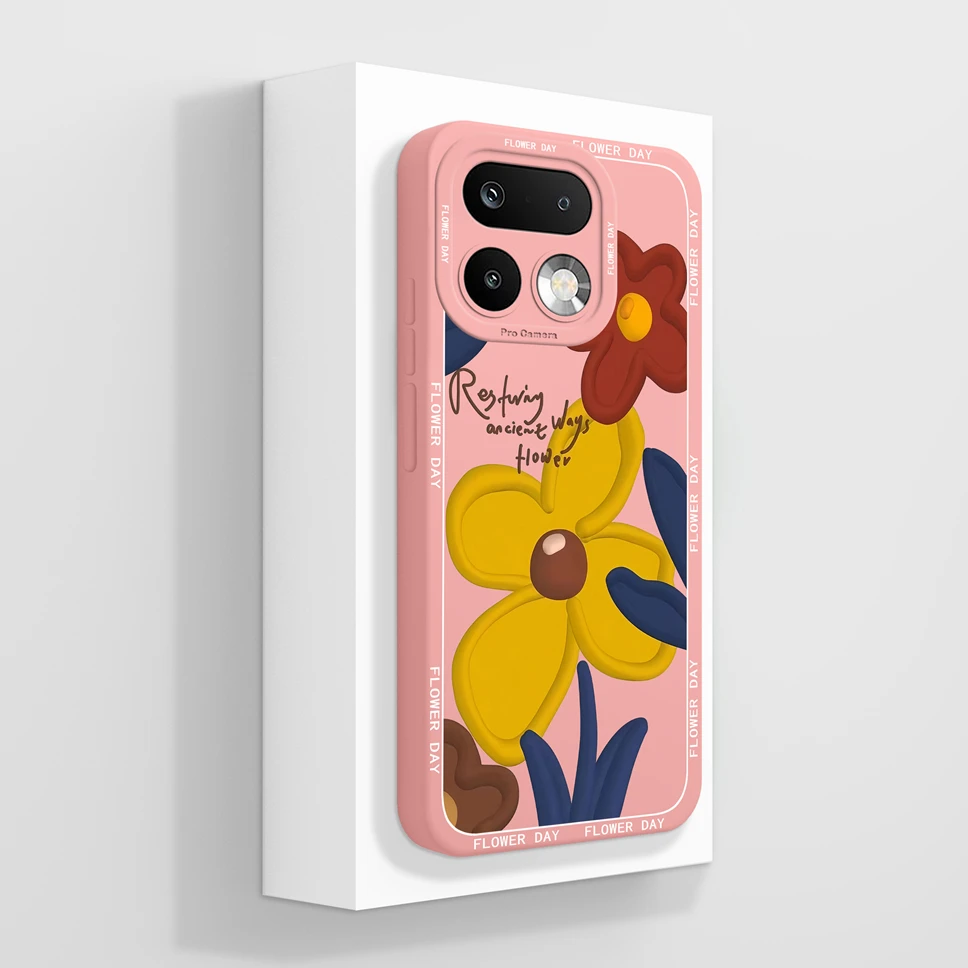 Lovely Cat Pattern Shockproof Full Coverage Liquid Silicone Phone Case