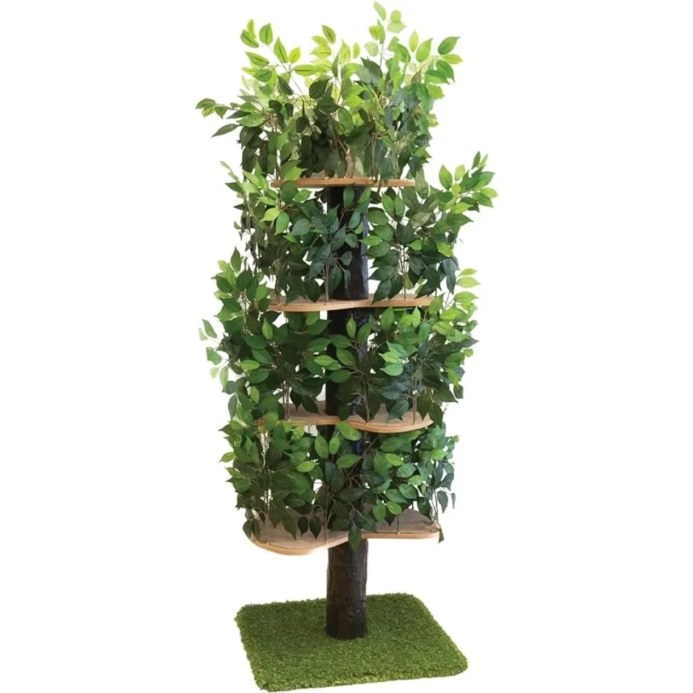 

Multi-Level Condo for Indoor Cats Cat Tree House , Cat Tree with Leaves , Cat House Activity Tree Colchon Para Coche