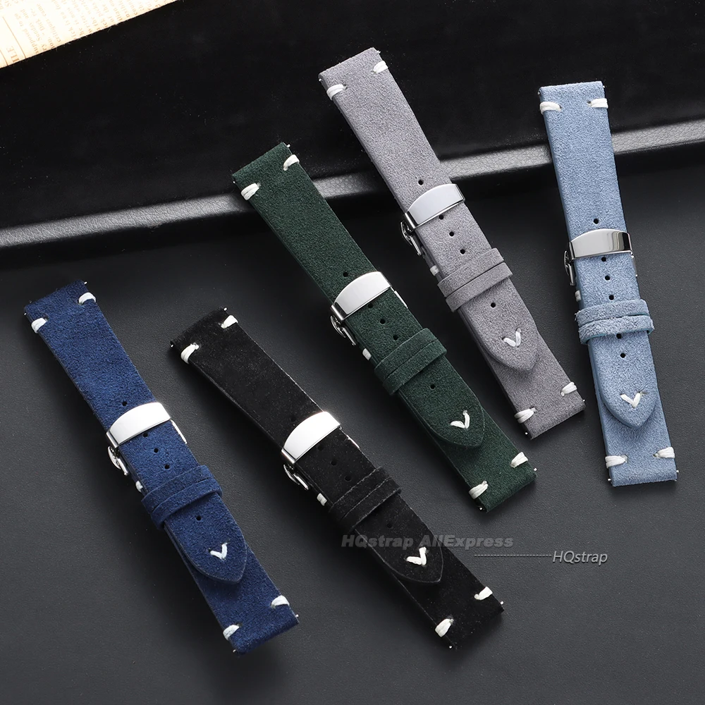 Premium Suede Leather Watch Strap in Multiple Sizes - Universal Fit Bracelet