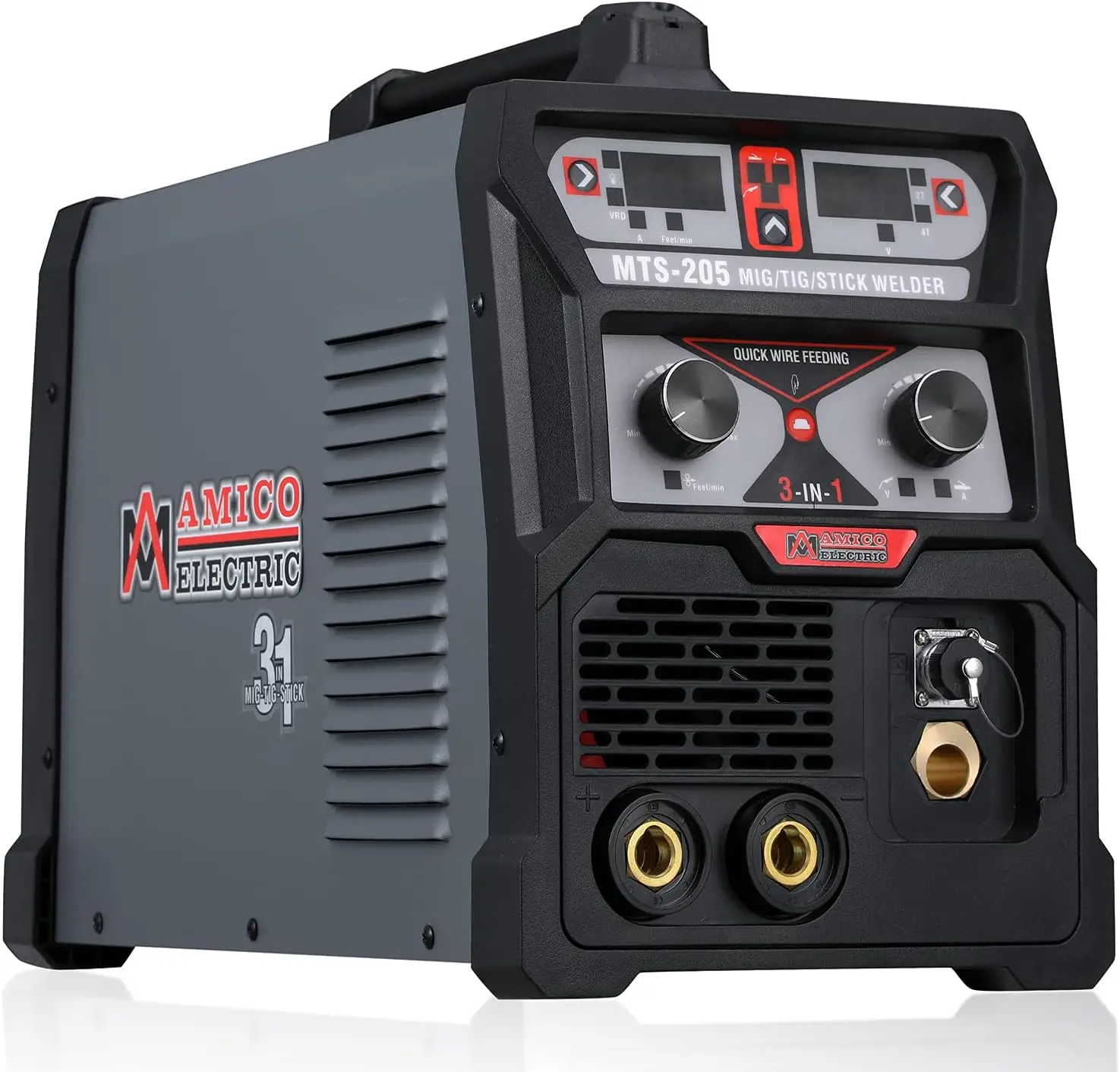 Welding Machine 205 Amp MIG/TIG-Torch/Stick Arc Combo Welder, Weld Aluminum(MIG) 110/230V Dual Voltage Welding New 3