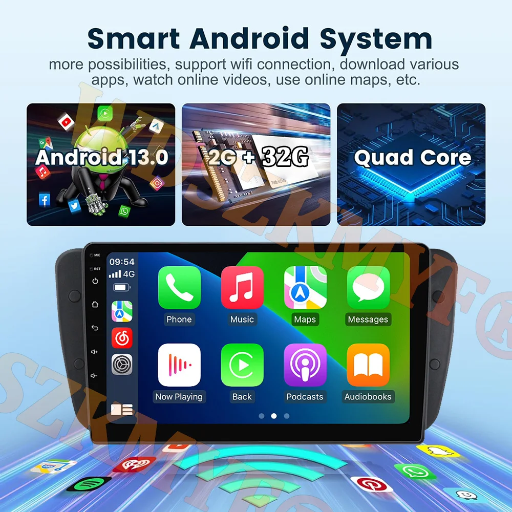 7inch 9inch Android Car Radio for Seat Ibiza MK4 6J 2009-2013 Multimedia Player CarPlay Android Auto GPS WIFI Car Head Unit