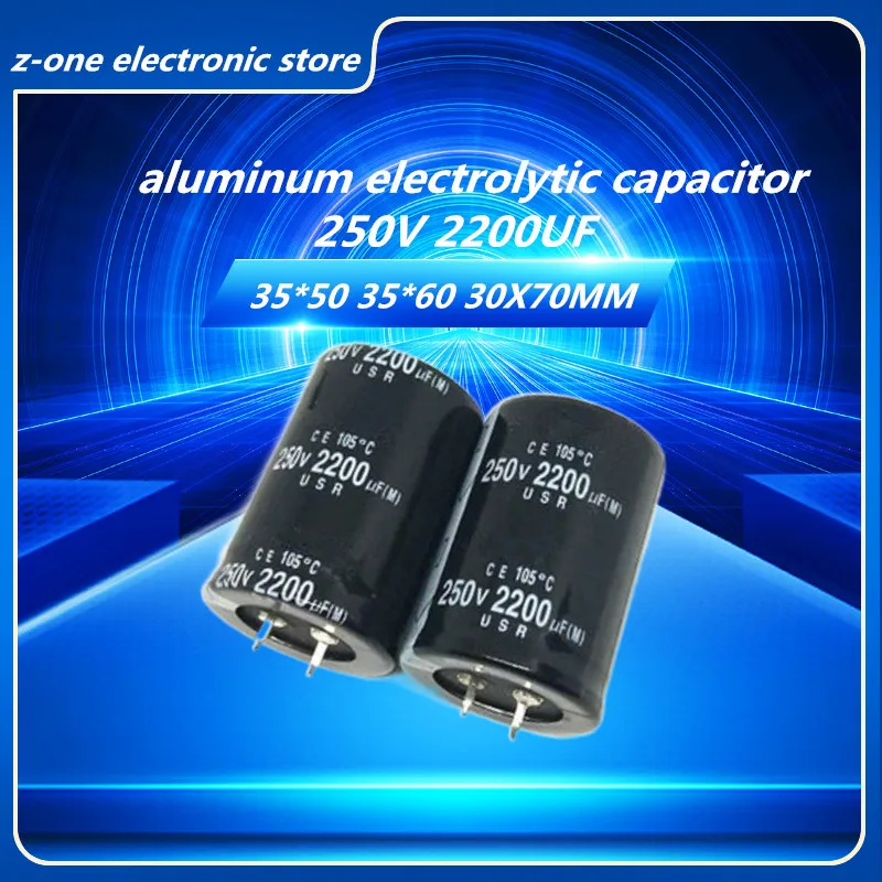 2pcs 220uf capacitor 220uf250v 22x30mm super capacitor 250v220uf 22x30mm electrolyte capacitor 250v oxygen capacitor 2pcs-5pcs 250V2200UF Higt quality aluminum electrolytic capacitor 250V 2200UF 35X50 35X60 30X70MM