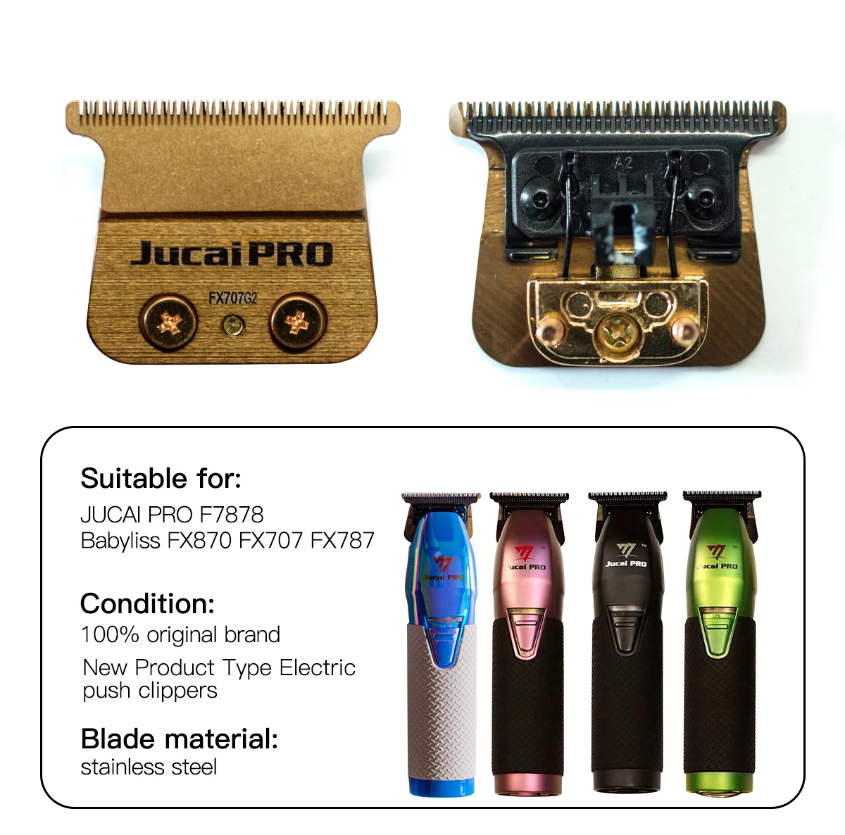Professional Hair Trimmer Machine Original Replaceable Cutter Head for jucai pro FX707 FX787 Kulilang R55(F) Madeshow M6 M11 Hair Clipper Hair Trimmer Replacement Blade