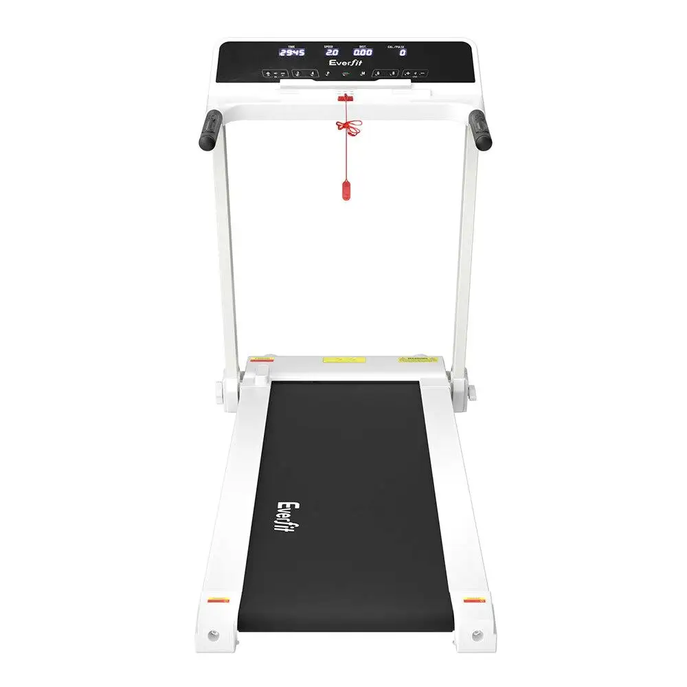 Foldable Everfit Electric Treadmill for Home Gym Fitness-420mm White Exercise Machine