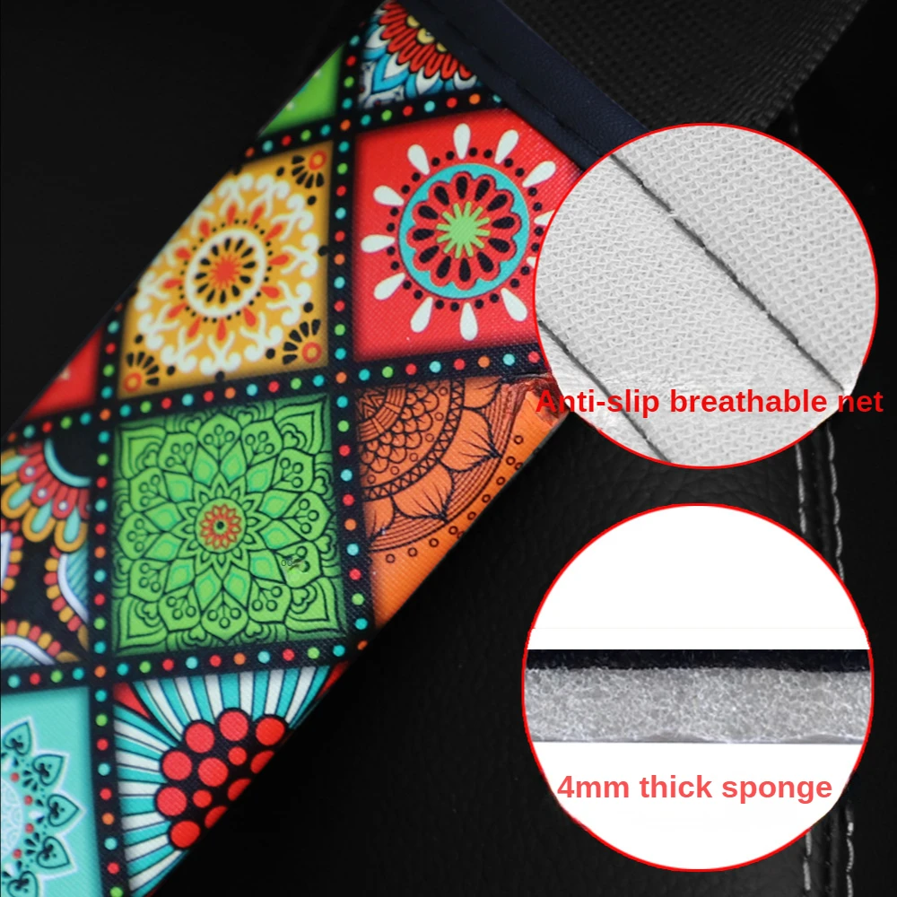 Car Seat Belt Shoulder Guard Pads Covers Protective Sleeve Bohemian Style Insurance Belt Shoulder Protection Auto Accessories seat belt protection,seat belt covers,seat belt protector,safety belt shoulder guard