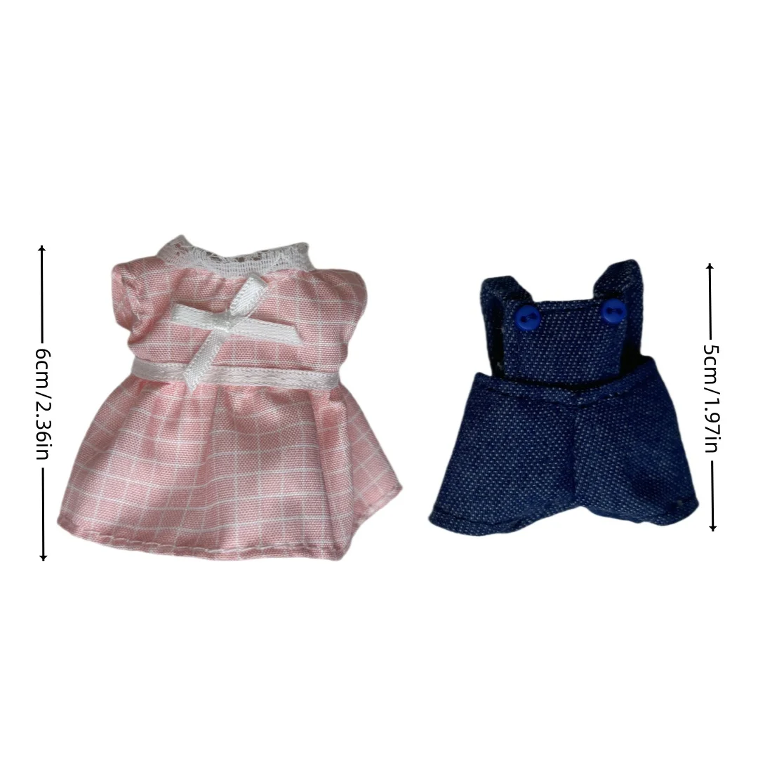 Forest Animal Family House Doll Clothes and Mini Doll Ornaments 1:12 24 Kinds for Girl Pretend Children Simulation Toy