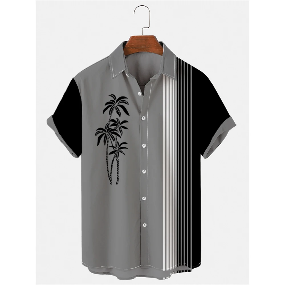 Men's Hawaiian Shirt 6xl Loose Stretch Shirt Top Men's And Women 3d Print Coconut Tree Single Breasted Short Sleeve Beach casual short sleeved shirt,short sleeved shirt,hawaiian shirt