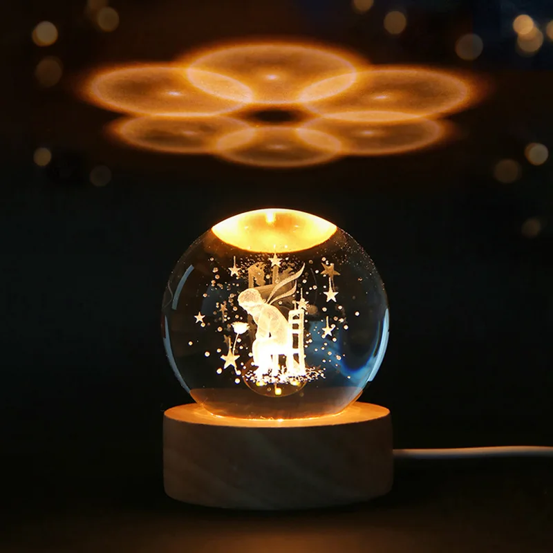 

Starry sky, solar system, crystal, inner carved ball, luminous, 3d inner carved night light, tabletop decoration, girlfriend,