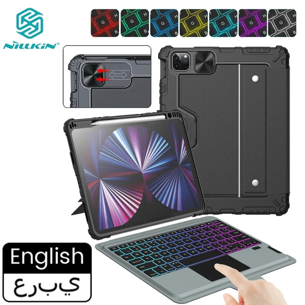 Nillkin-tampa Destacável do Teclado Mágico Capa de Retroiluminação Ipad Pro 11 Ipad Pro 12.9 Ipad Pro 11 Ipad Air Ipad 10th 9th