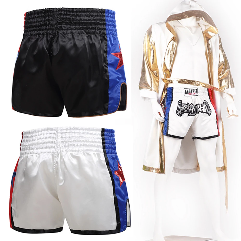 

Шорты Muay Thai, Профессиональные боксерские костюмы с сандалией, тренировочные шорты для взрослых для тренировок ММА, шорты для боксера для девочек и мальчиков, кикбоксинга