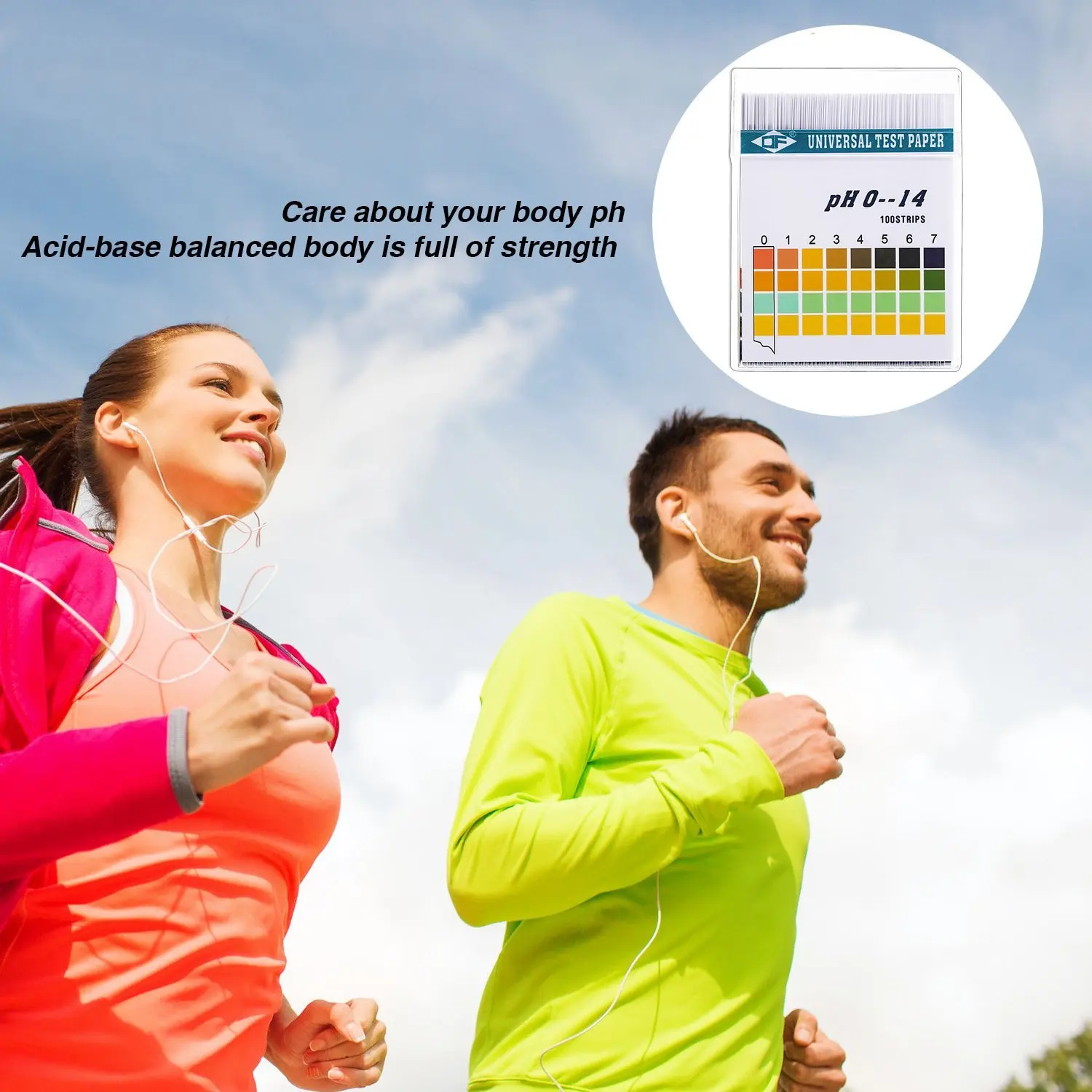 Description Picture 3 of item100 Strips 0-14 PH Alkaline Acid Indicator Paper Water Saliva Litmus Testing Kit for Test Body Acid Alkaline pH Level Skin Care