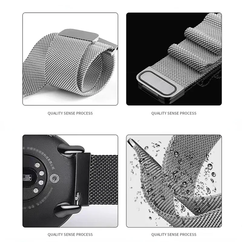 Elegant 22mm Milanese Magnetic Replacement Strap Bracelet