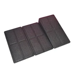 Adjustable Non-Slip Yoga and Fitness Support Blocks - Set of 3 (Black)