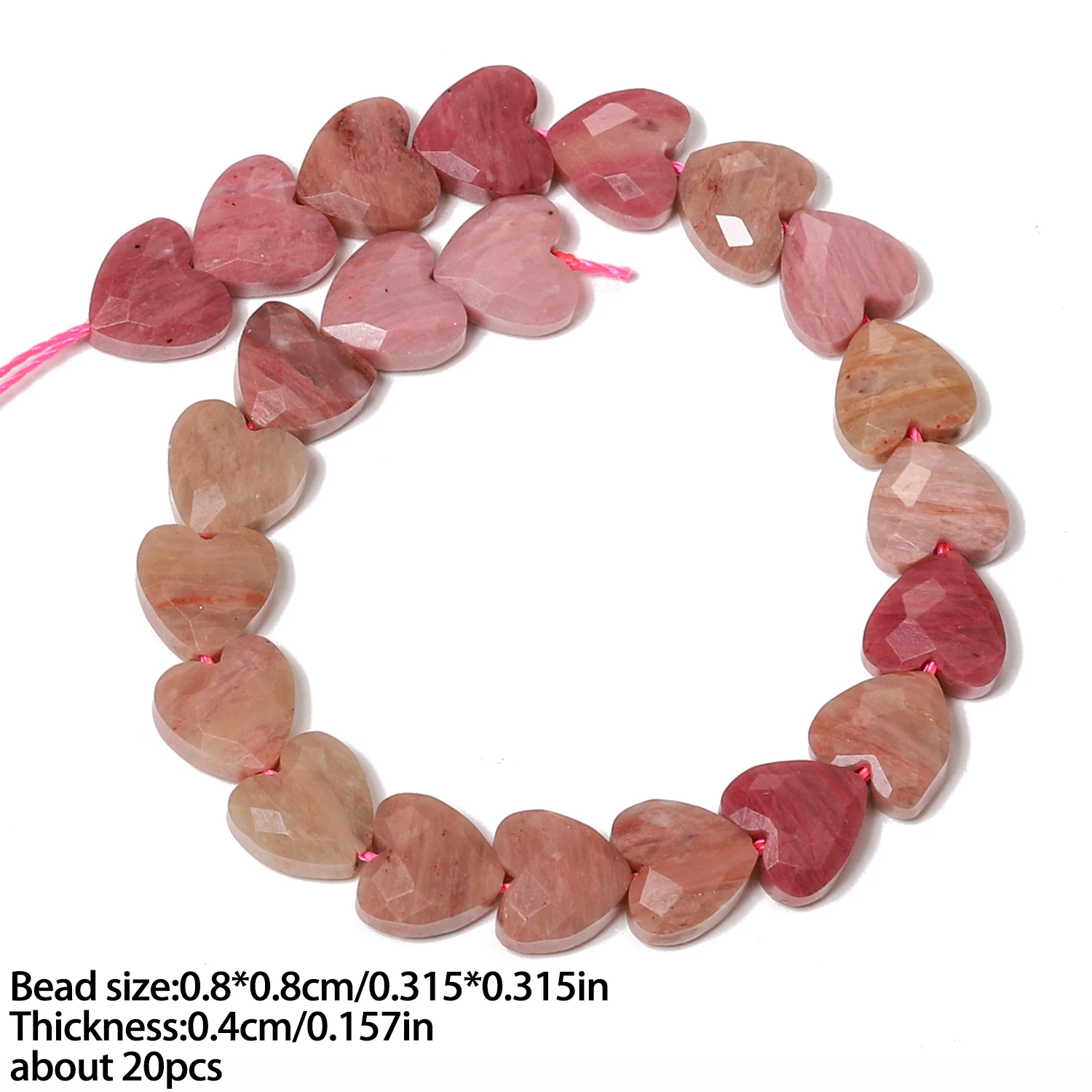 Perlne d rodonte rosa 4 6 8 e 10 mm dal Brasle, petra semprezosa