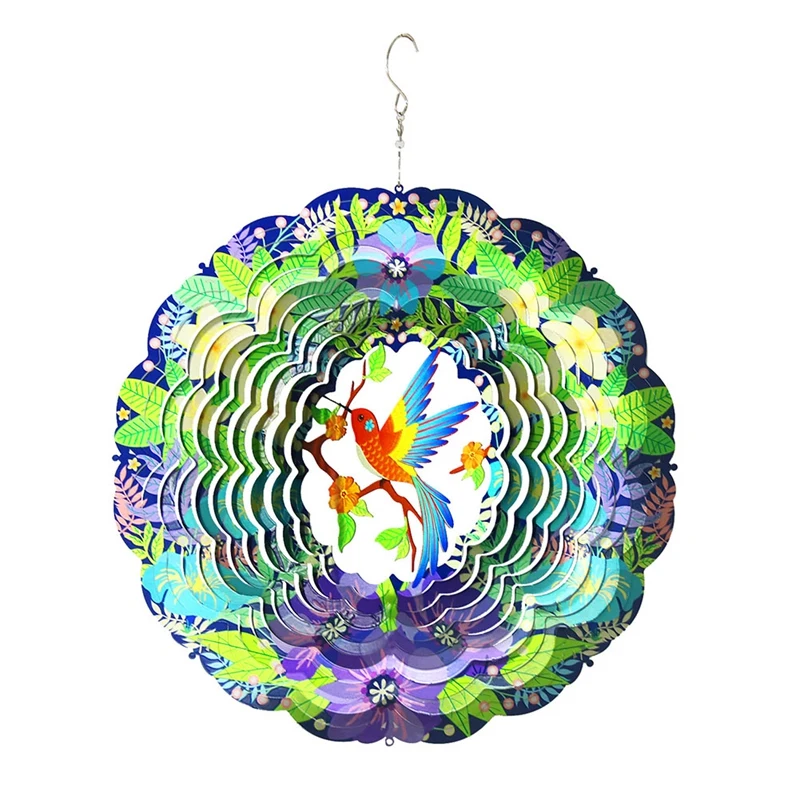 

12-дюймовые шпиннеры для украшения дома и сада, наружные украшения для внутреннего двора, заднего двора, подарок для птицы на подвеску