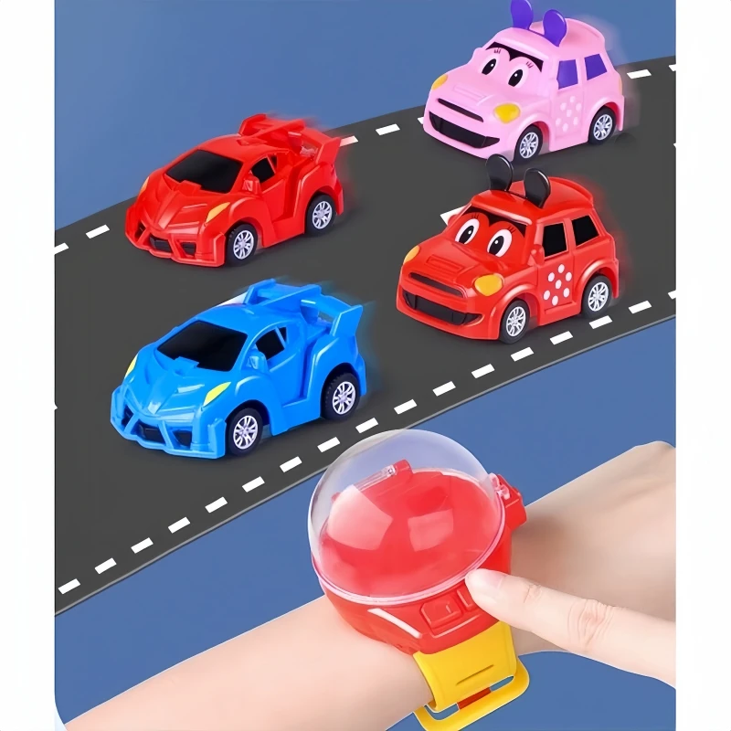 2.4G Kids Mini Watch Remote Control Car Toy Portable USB Charging Cartoon Remote Control Car Watch Toy Kids Birthday Gift 6