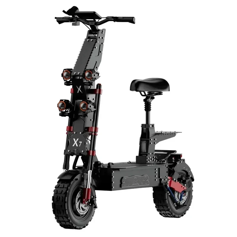 X7 8000W Electric Scooter: Featuring 14-Inch Fat Tires, Dual Motors, Removable Battery, and a High-Performance Design for