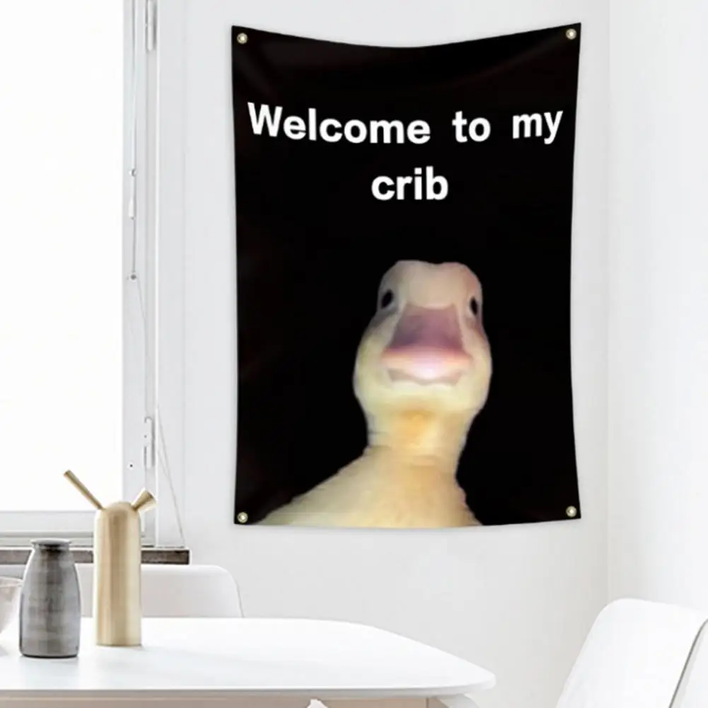 90*150cm Wall Flag Welcome To My Crib Flag Wall Hanging Banner Funny Flags Man Cave Dorm Party For Room Home Decoration