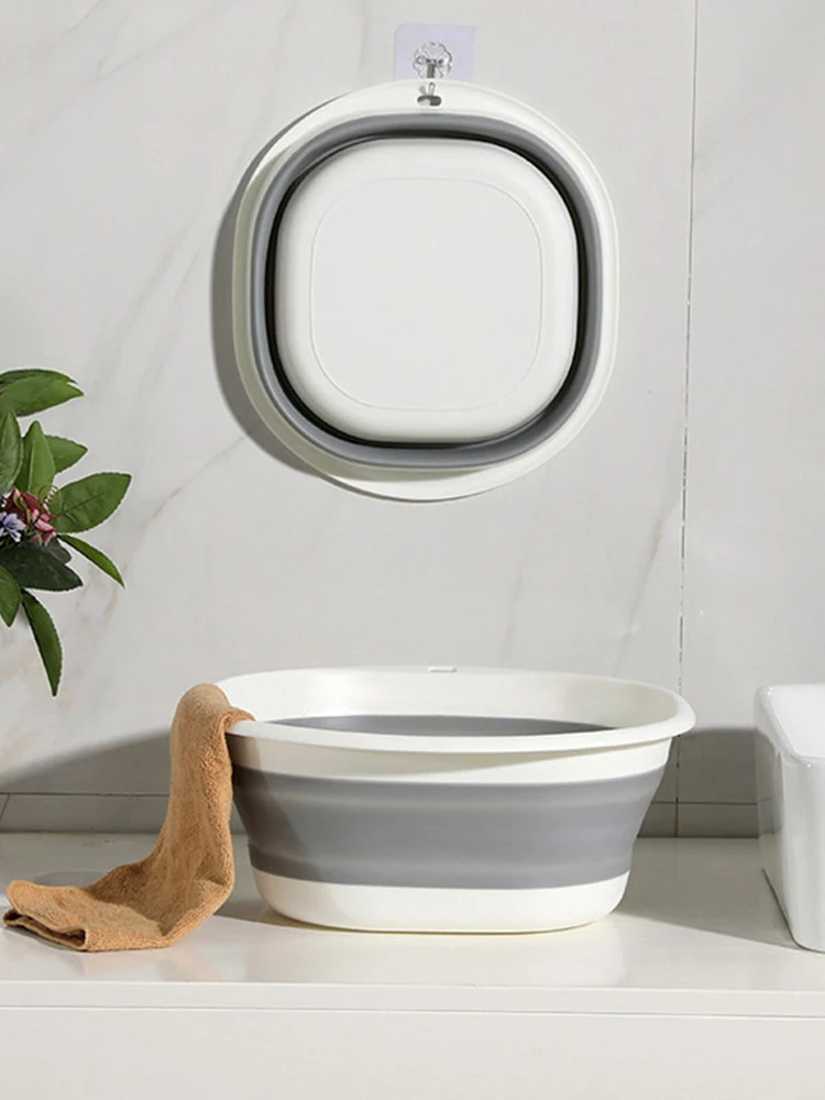 Folding Wash Basin Collapsible Foldable Plastic Portable Laundry Tub Bathroom Kitchen Travel