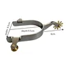 Stainless Steel Western Horse Spur Brass Rowel Buttons Horse Equipment 6