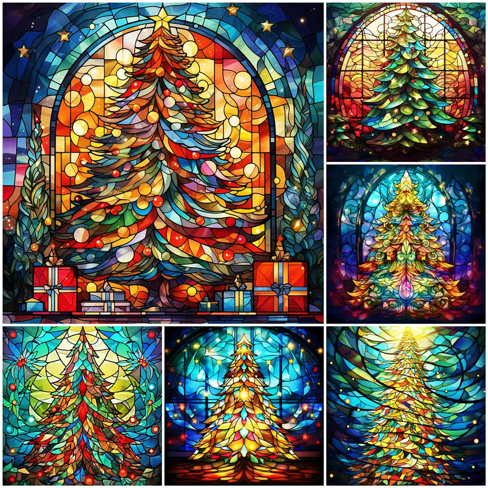 

EverShine Рождество «дерево» Алмазная картина Зима Новое поступление мозаичный Пейзаж Вышивка крестиком распродажа Праздничных Украшений