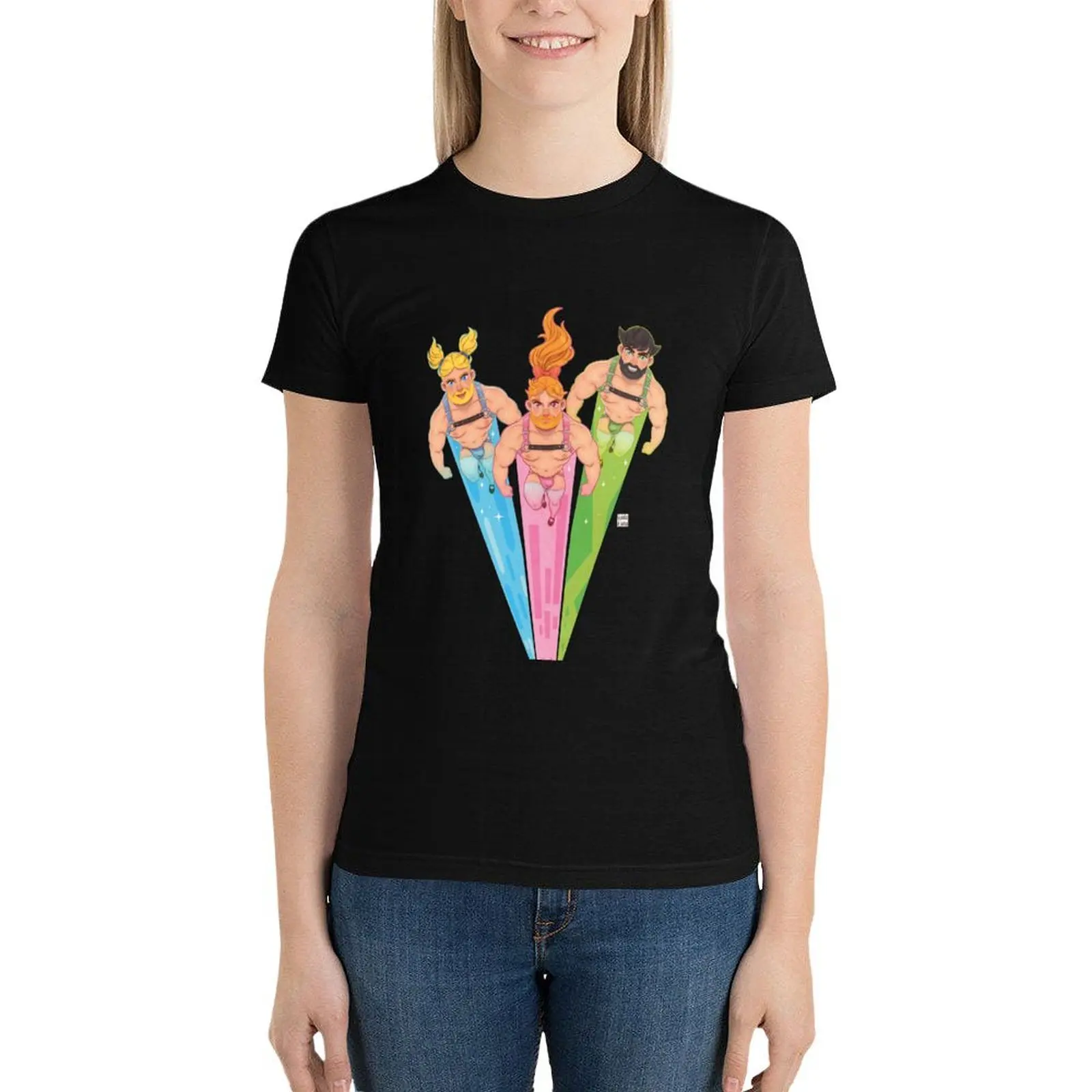 

Power Queers T-Shirt summer tops Female clothing oversized designer clothes Women luxury