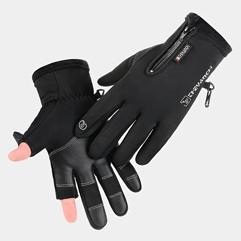 Nuovi guanti da ciclismo per uomo sport invernali Touch Screen peluche ispessimento caldo alpinismo escursionismo guanti da pesca antiscivolo