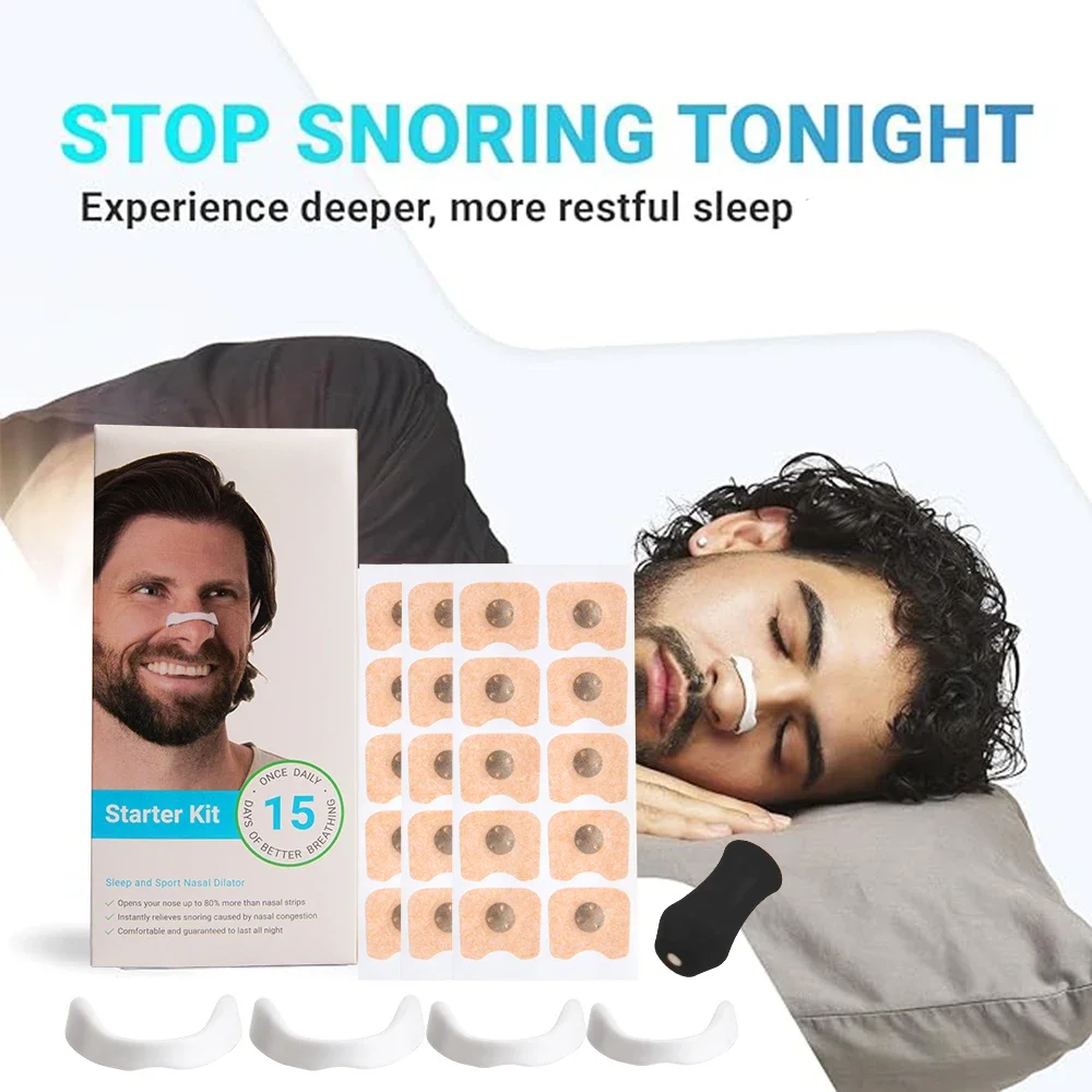 15Pairs Magnetic Nasal Breathing Dilators Kits Sport Nasal Dilator Boost Oxygen Intake,Breathing Refill Nose Clip 2