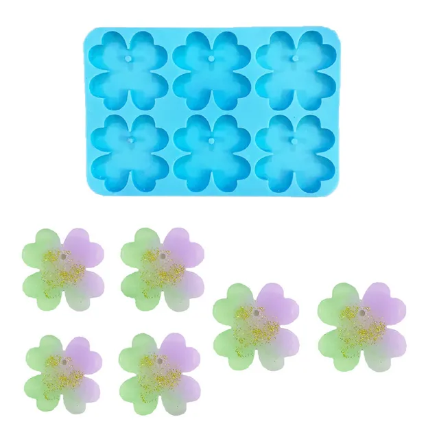 Diy Szilikon Új Fülbevalók Háromlevelű Lóhere Pillangó Kristály Csepp Ragasztócímke Medál Penész Epoxi Gyanta Formák - Image 4