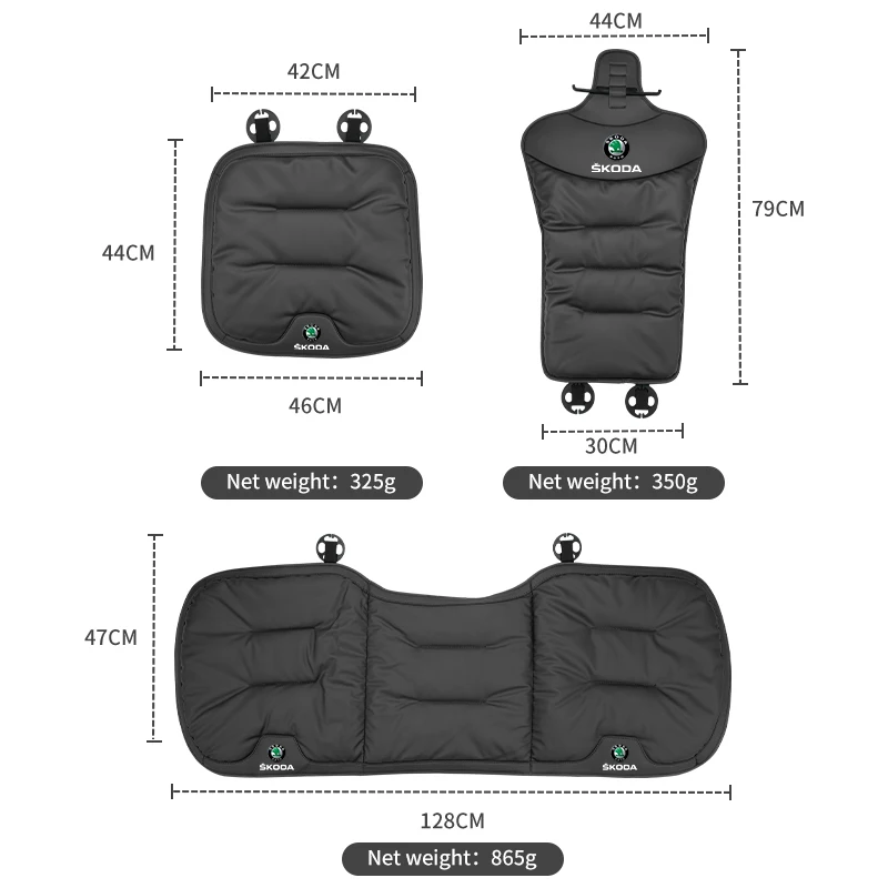Luxury Velvet Car Seat Cushion with Leather Backrest Cover - Premium Auto Accessories