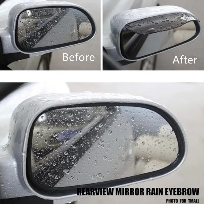 2pcs Car Rearview Mirror Rain Eyebrow Protector Rain Cover Car Rearview Mirror Sun Visor Shade Rain Shield Eyebrow Universal