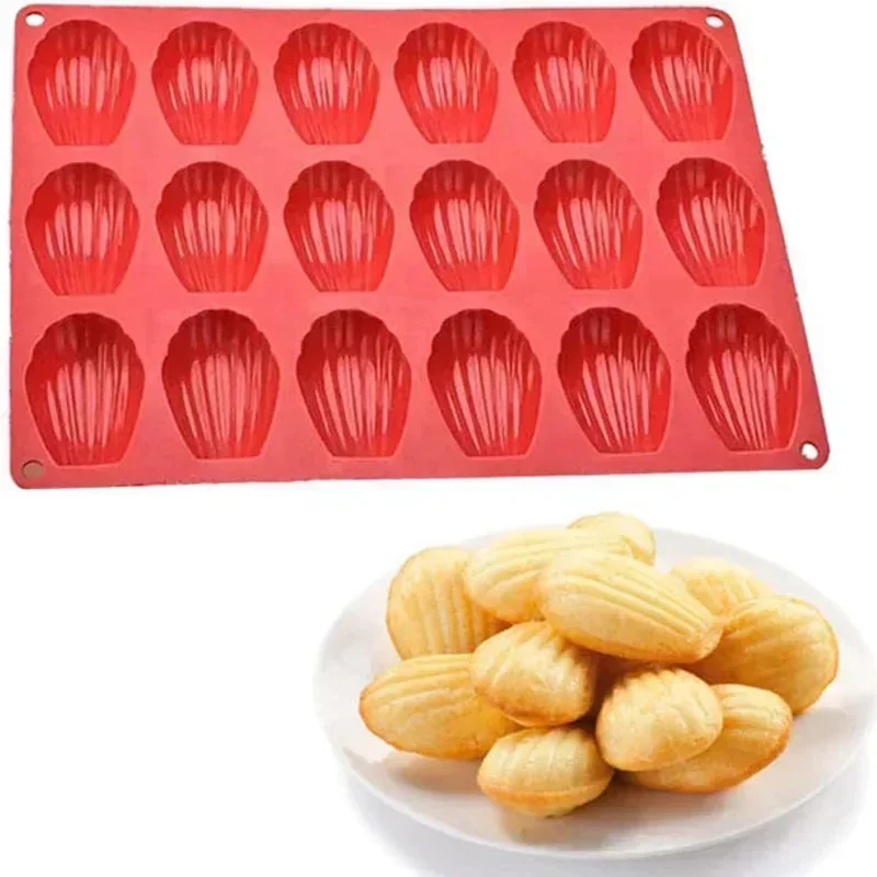 Silicone Madeleine Baking Mold - Non-Stick Shell-Shaped Pan
