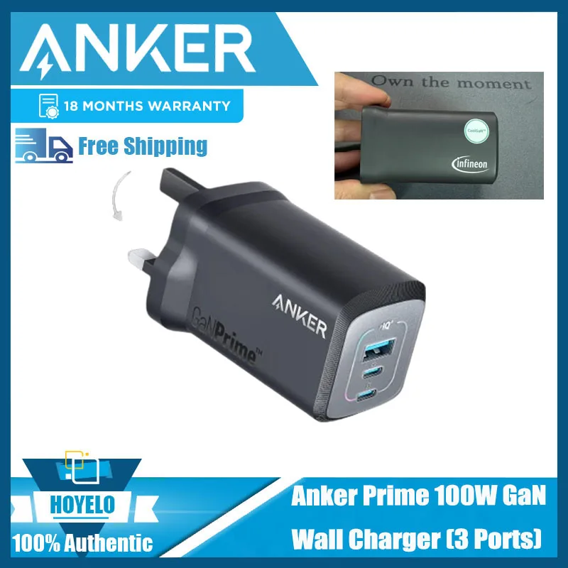 Anker GaNPrime 急速充電器（100W）／USB-C／美品 Anker Prime Charger (100W, 3 Ports, GaN) | 充電器の製品情報