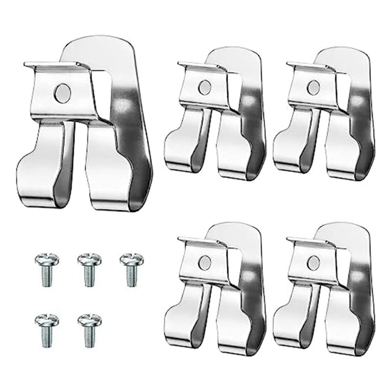 

10Pcs Drill Clip Metal Driver Hook For Tool Belt 633586002 636181001 Replacement Part With Screws