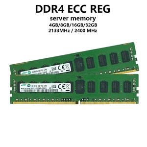 Genuine REG ECC ddr4 ram 8gb 4GB 16GB PC4 2133MHz 2400MHz 2666MHZ 2400T 2133P 2666V ECC REG Server Memory 16g 8g v3 X99