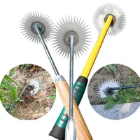 Manual Weed Remover Tool  for Lawn and Garden Sun Flower Shape Teeth Dual Purpose Manganese Steel Forged Hand Weeder 1