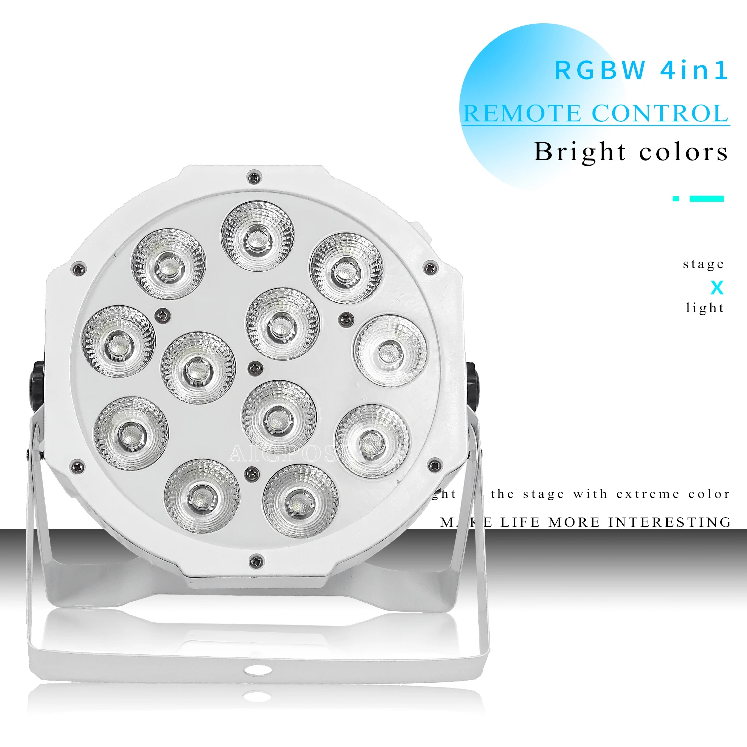 

12x12w flat par led With Remote Control White Led Par Light 12*12W RGBWA UV 6 in1 Disco DJ Bar Party Wedding Stage Light