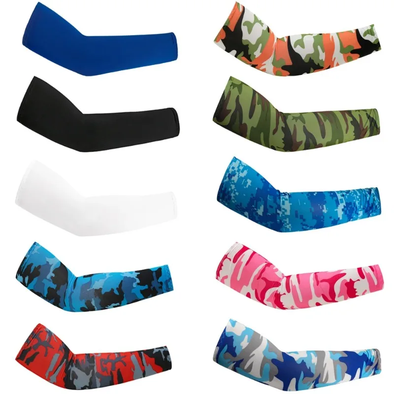 Unisex Cooling Arm Sleeves Cover Sports Running UV Sun Protection Outdoor Men Fishing Cycling Sleeves for Hide Tattoos 2Pcs