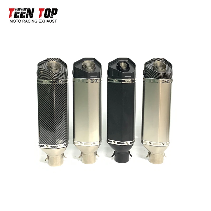 51mm Escape Moto Tube Motorcycle Exhaust Muffler with Db Killer AK 370mm Moto Bike Muffler Stainless Steel Motorcycle Muffler - Image 2
